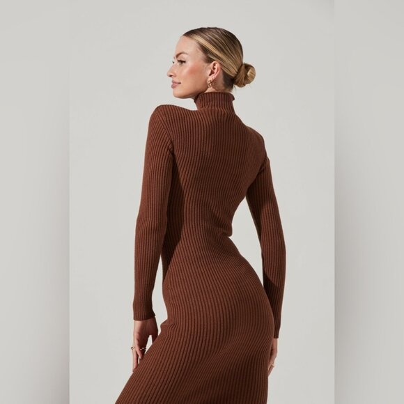 ASTR the Label Long Sleeve Turtleneck Sweater Dress - Picture 5 of 11